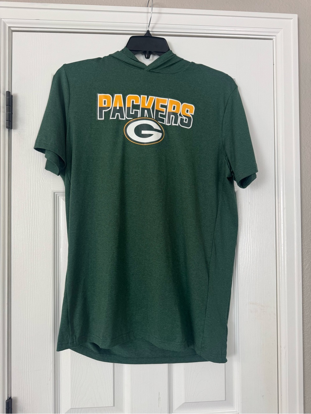 Green Bay Packers short-sleeve hoodie T-shirt manufactured by New Era Large - Picture 3 of 8